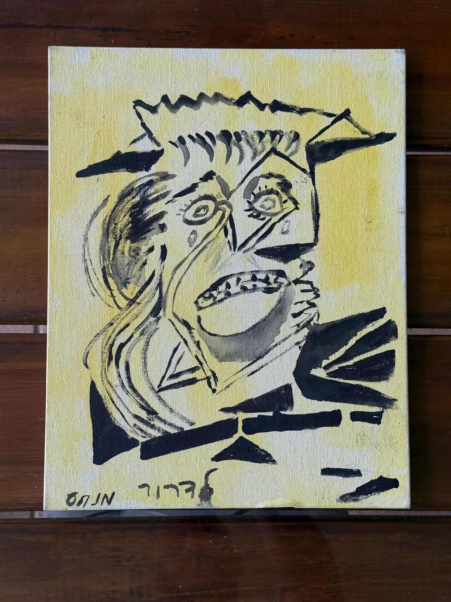 An original artist artwork painted canvas art Expressive Depiction Raw emotion