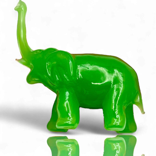 Antique Vintage Jade Hand Carved Elephant Figure Collector Display Piece