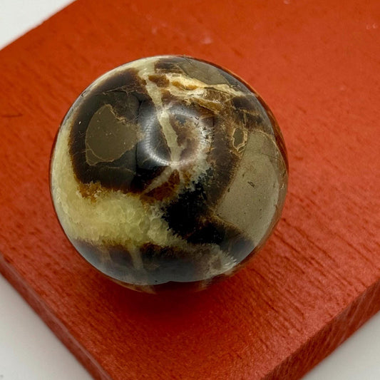 A Septarian Dragon Stone Sphere Crystal Ball Geode Fine Mineral Specimen Rock