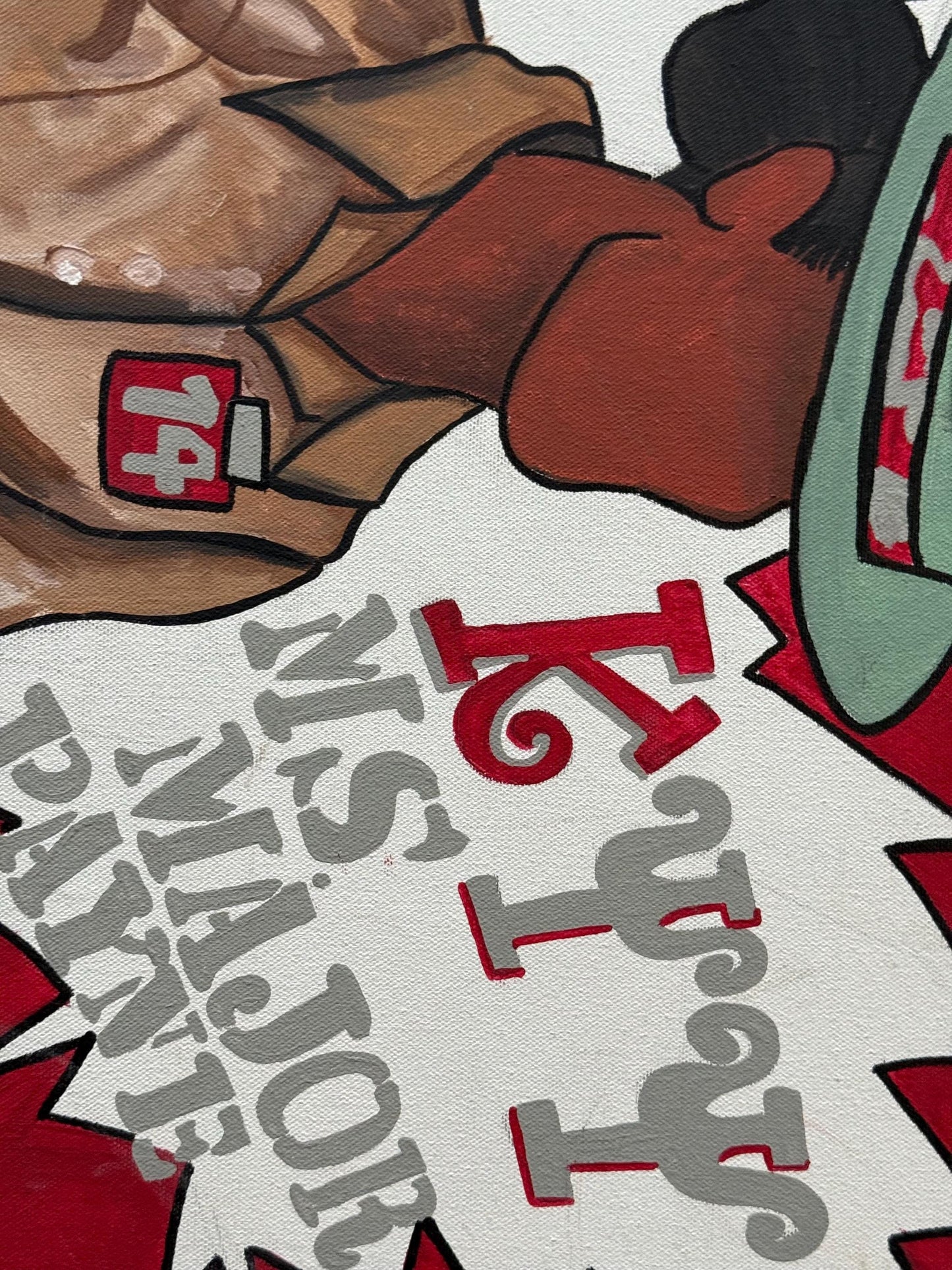 Female Officer Trooper Original Acrylic Painting Canvas Artwork Artist Signed