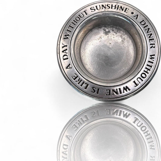 A Wilton Armetale Pewter Ice Coaster Dinner Wine Day Vintage Decor