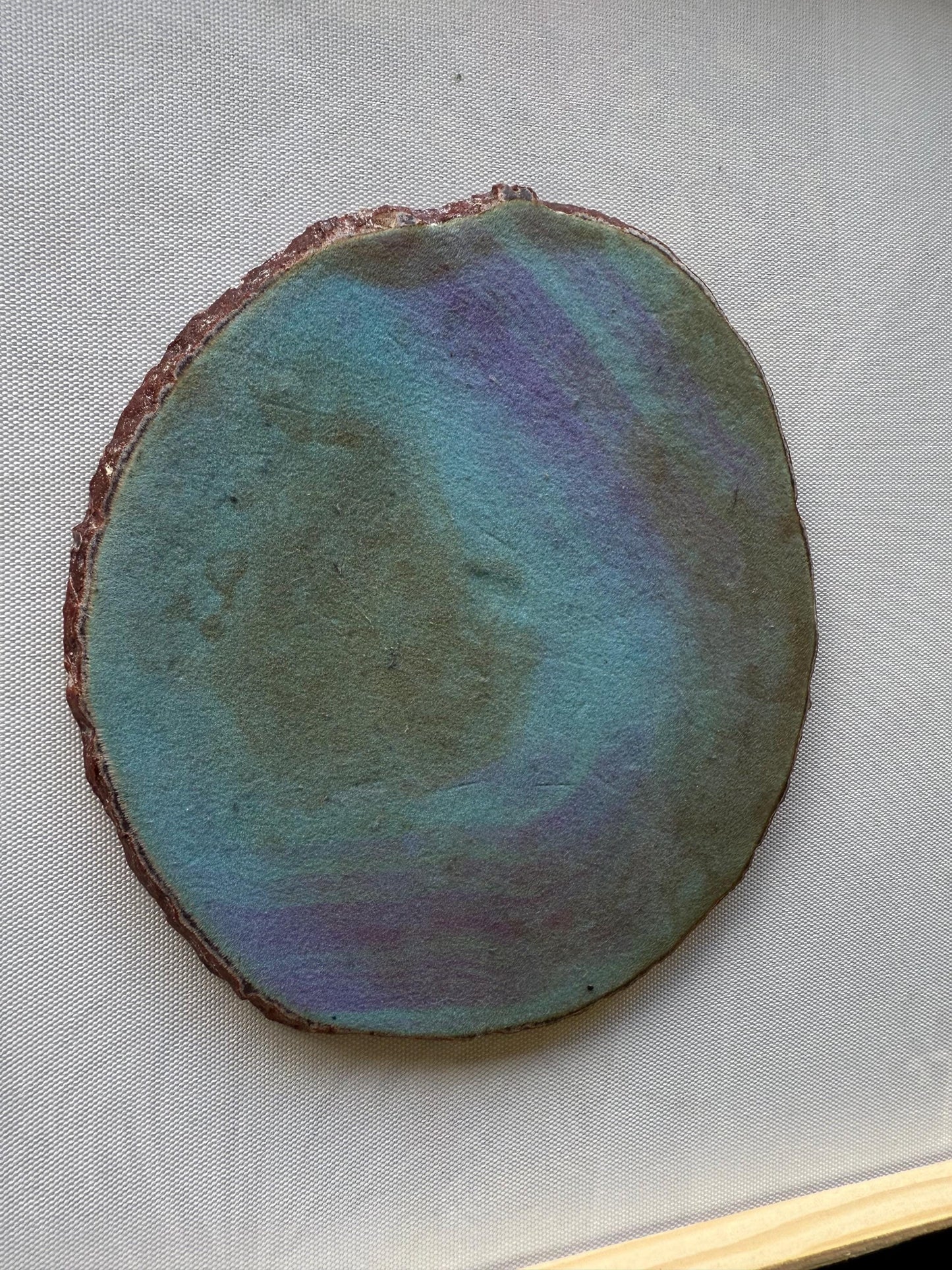 A carnelian red rust amber Brazilian Agate Slice