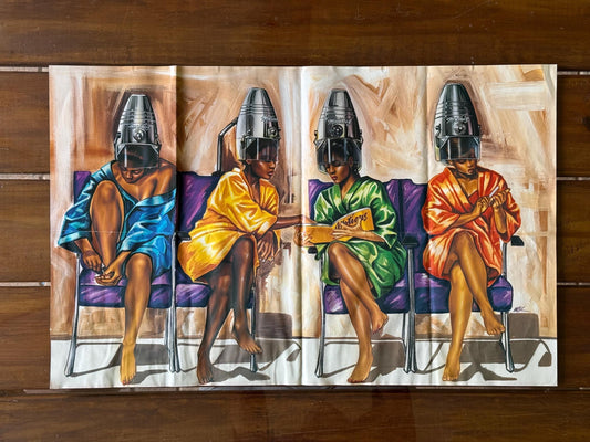 Vintage Hair Salon Art Poster, 5th Ave NYC Throwback