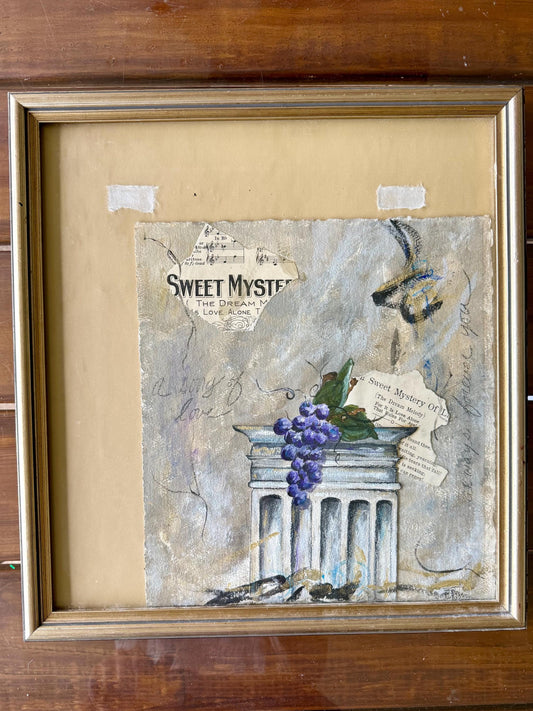 A Mixed Media Artwork Original Painting Sweet Mystery Vino Italiano Fine Art