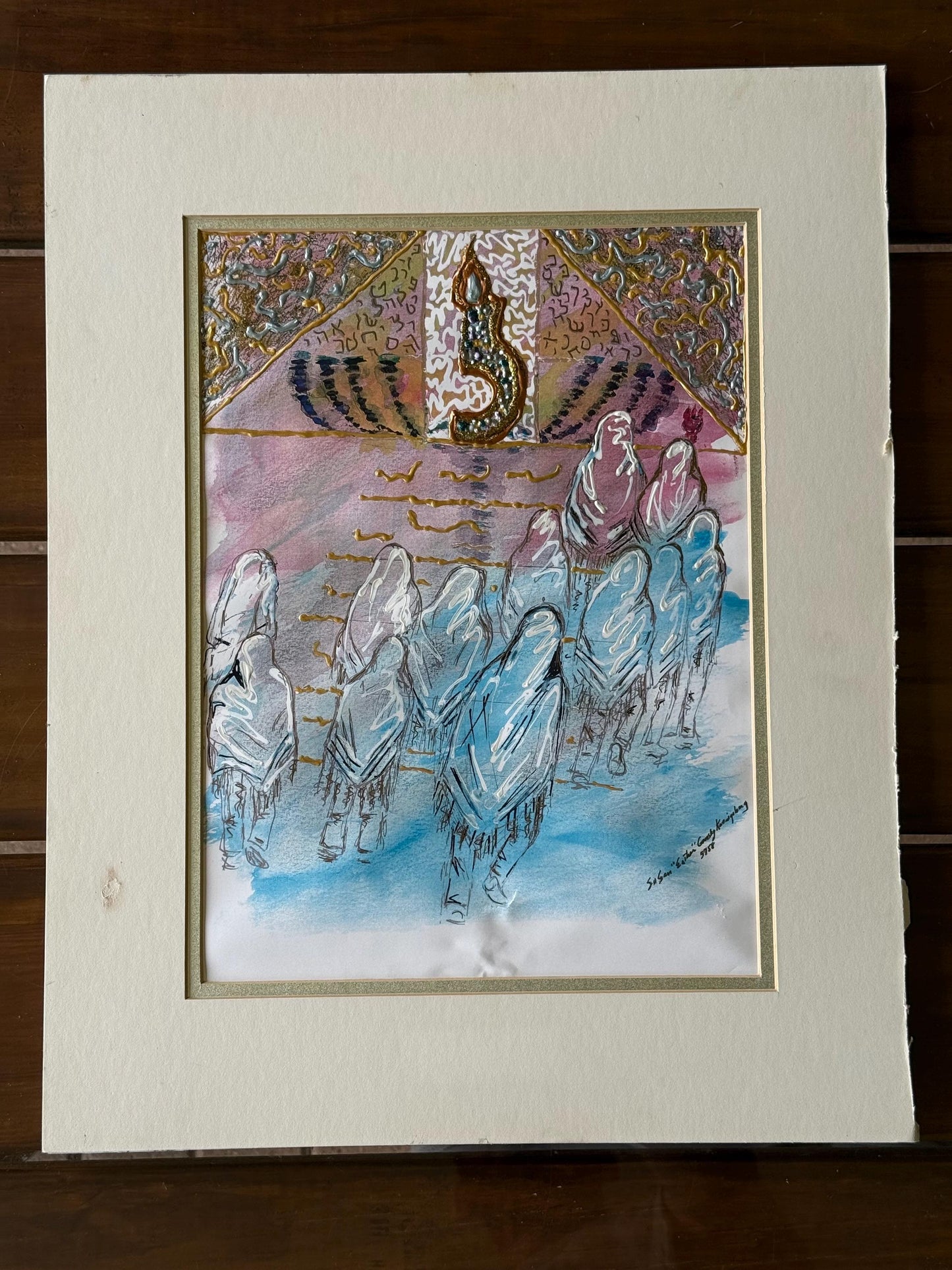 An Original Giclee Watercolor by SuSan 'Esther' Beyond The Curtain Spiritual Art