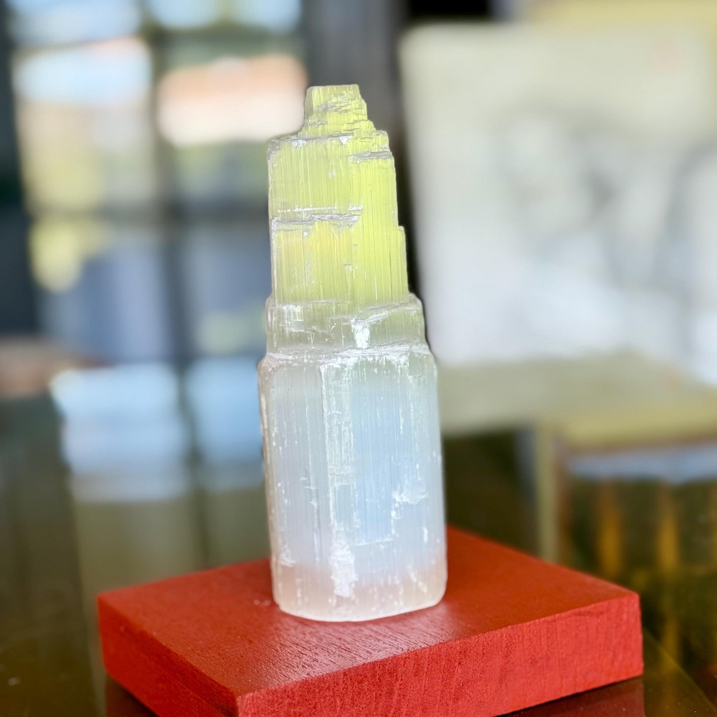 A Fine Natural Selenite Crystal Tower