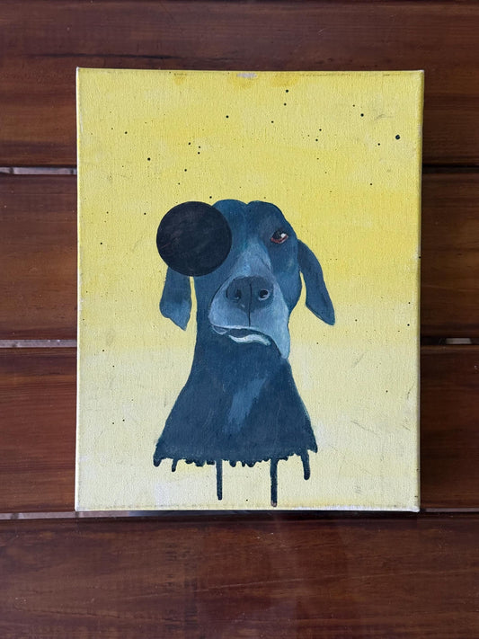 A Painted Canvas Artist Original Artwork Dog Star Art Piece Short Haired Pointer