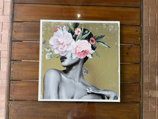 A Marmont Hill I Like You Chrome Painting Flower Floral Crown Artist Artwork Art