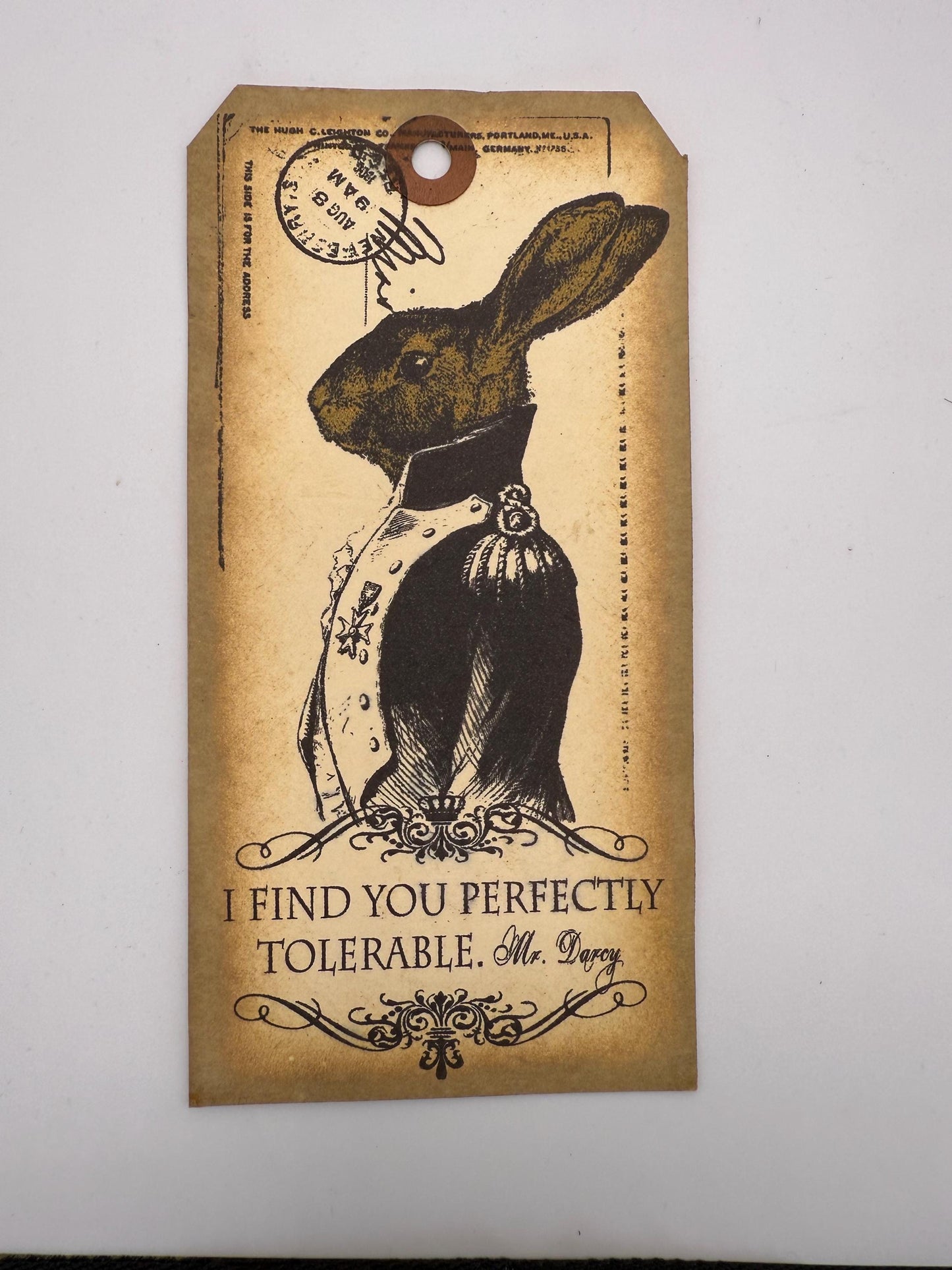 A Vintage Style Hang Tag Luggage Bag Card Tag