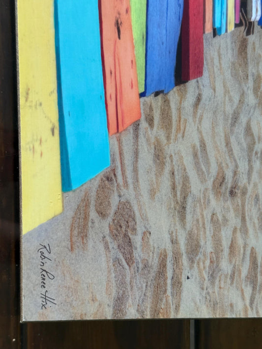 An Acrylic Poster Art Playa Beach Board Walk Coastal Ocean Art Artwork 23x17.5