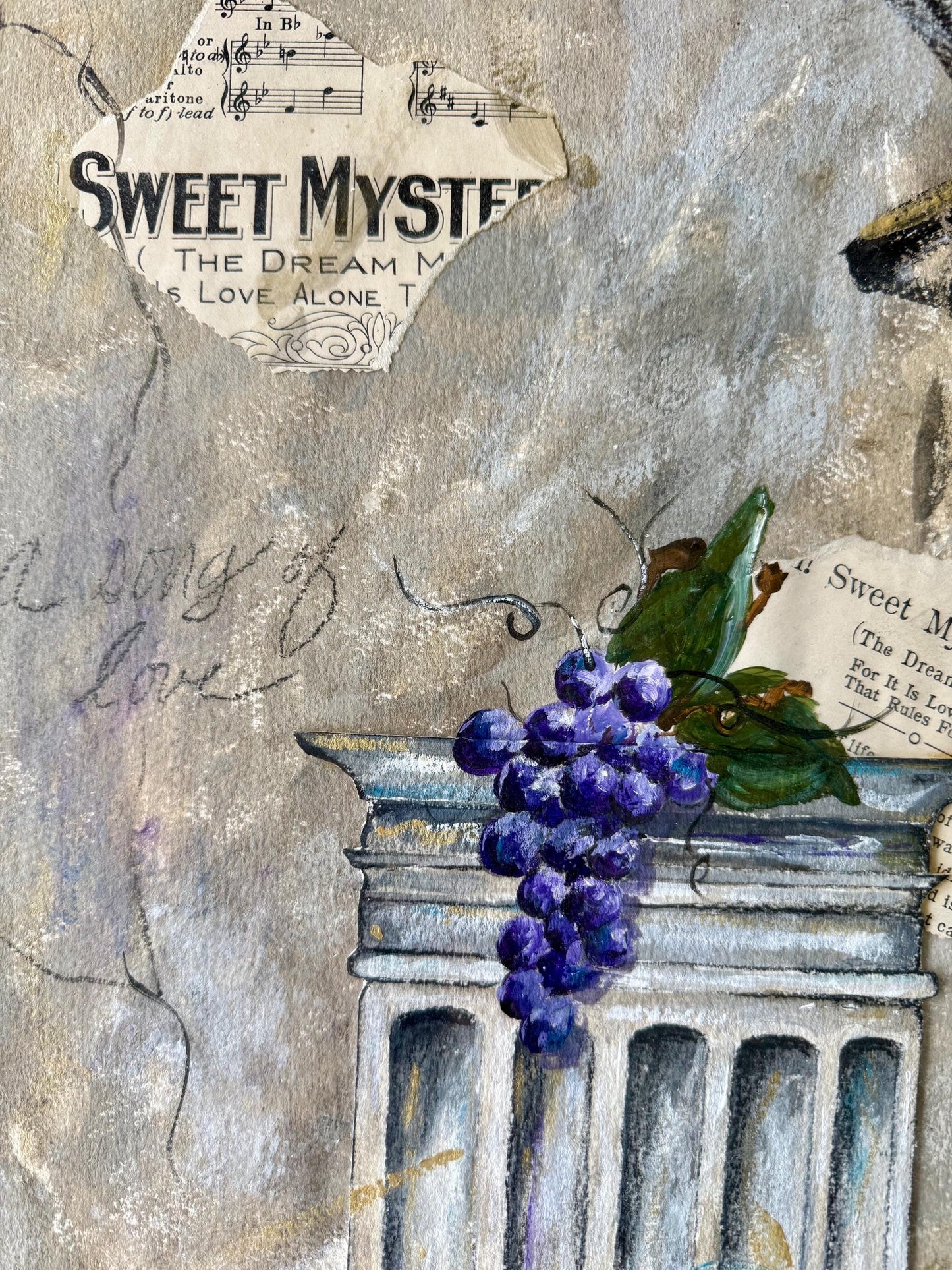 A Mixed Media Artwork Original Painting Sweet Mystery Vino Italiano Fine Art