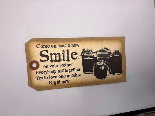 A Vintage Style Hang Tag Luggage Bag Card Tag