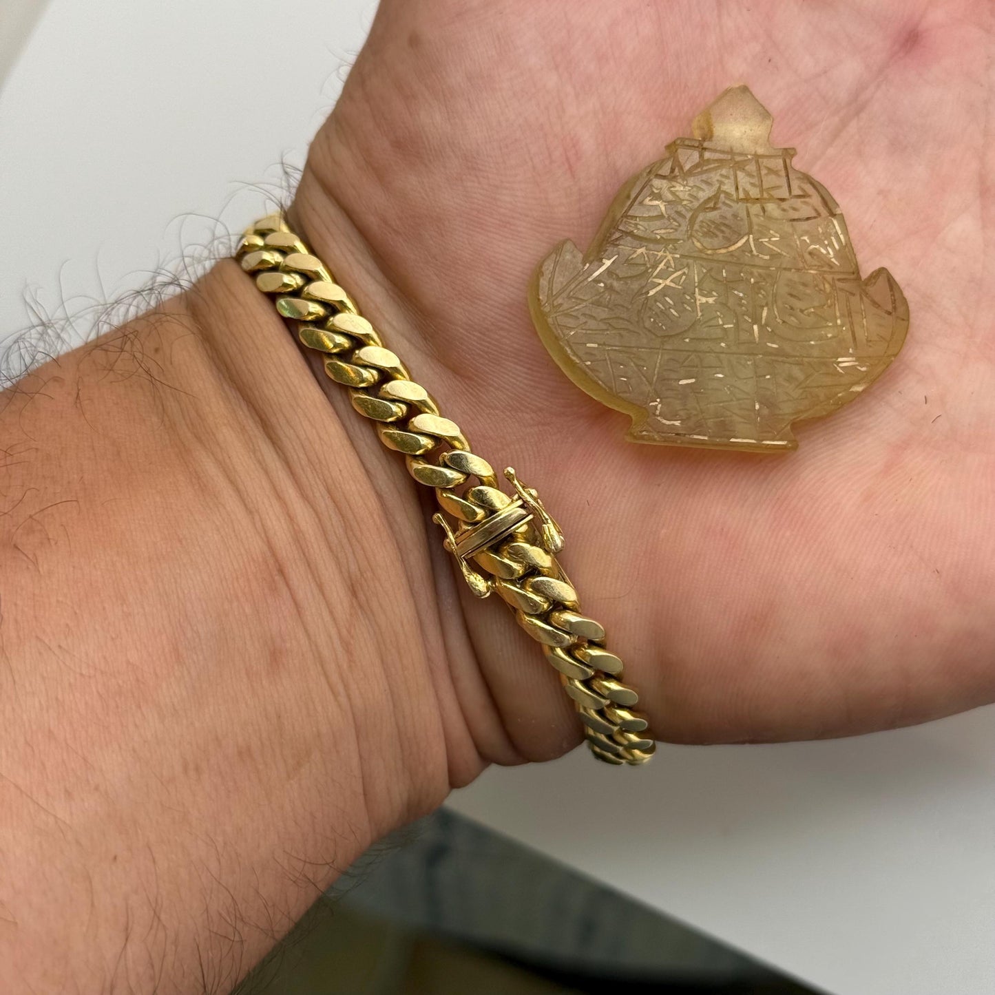 An Extremely Rare Ancient Talismanic Islamic Mughal Persian Jade Tribal Amulet Old Pendant