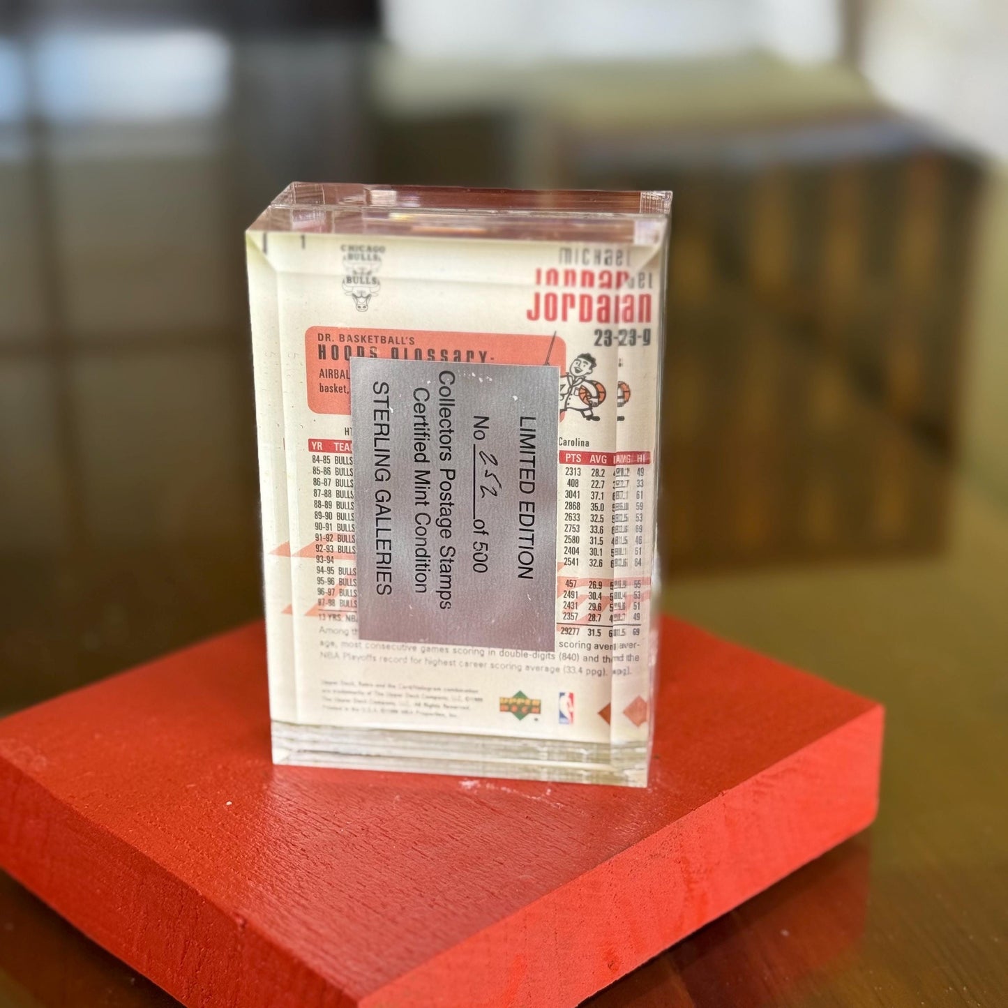 A Michael Jordan 1999 Upper Deck Retro 1 NBA Chicago Bulls Basketball Crystal Case