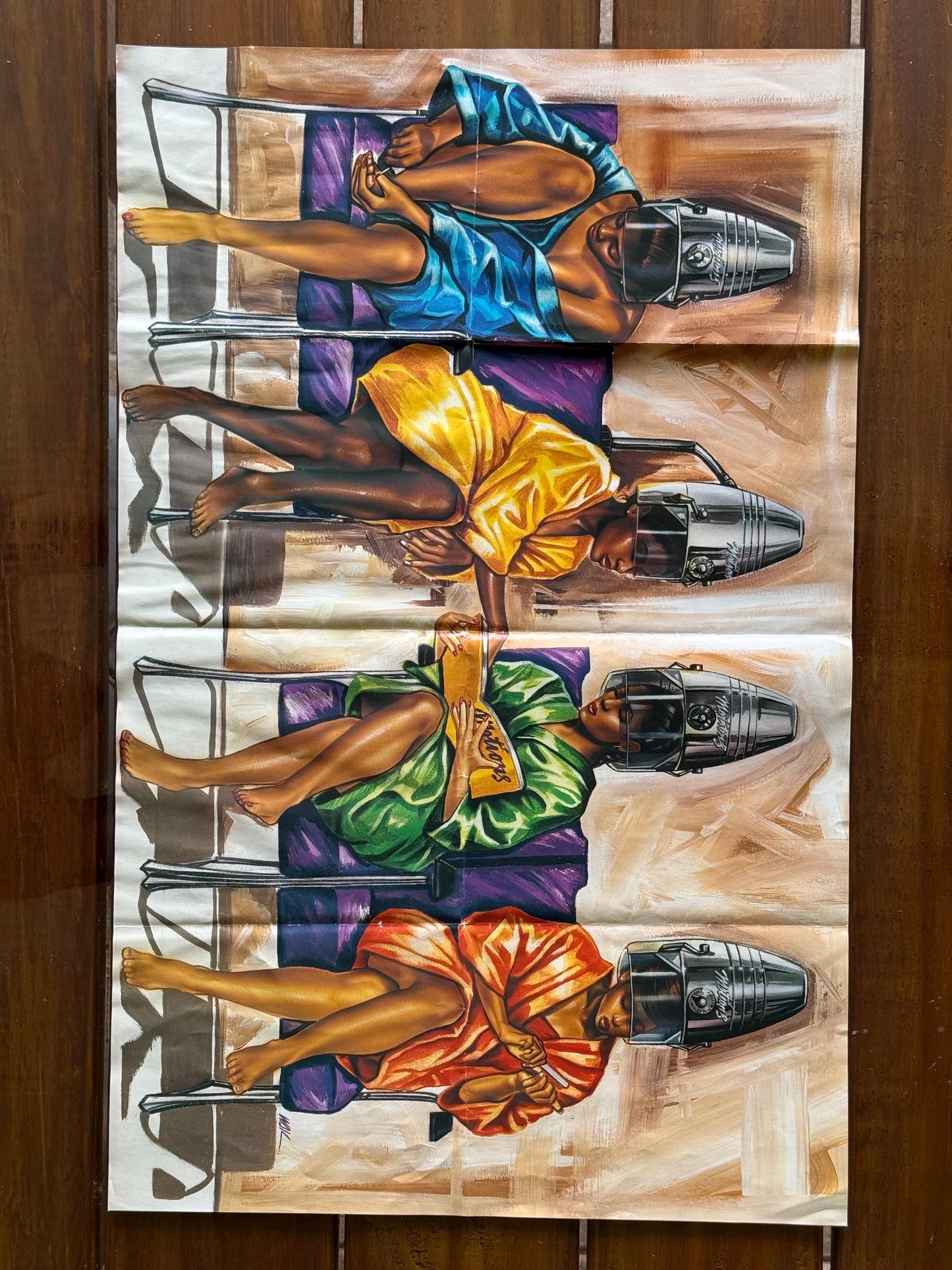 Vintage Hair Salon Art Poster, 5th Ave NYC Throwback