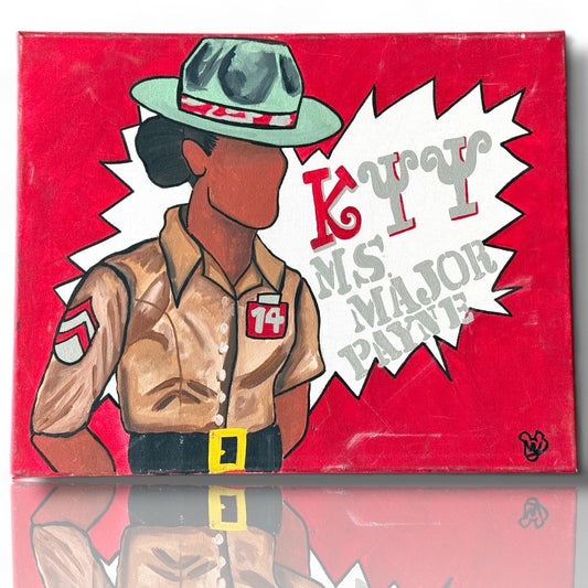Female Officer Trooper Original Acrylic Painting Canvas Artwork Artist Signed