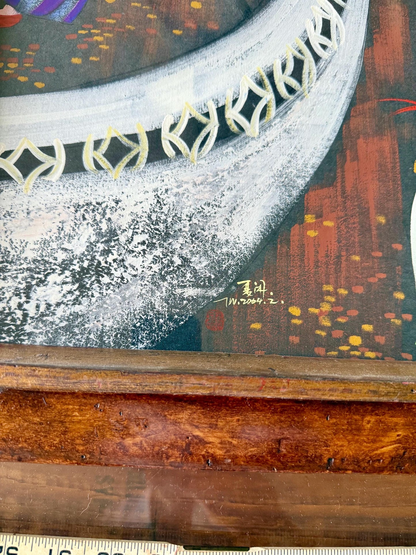 A Wu Chi Yong Chinese Modernist Original Watercolor Gouache Woman, Lady’s, Cat