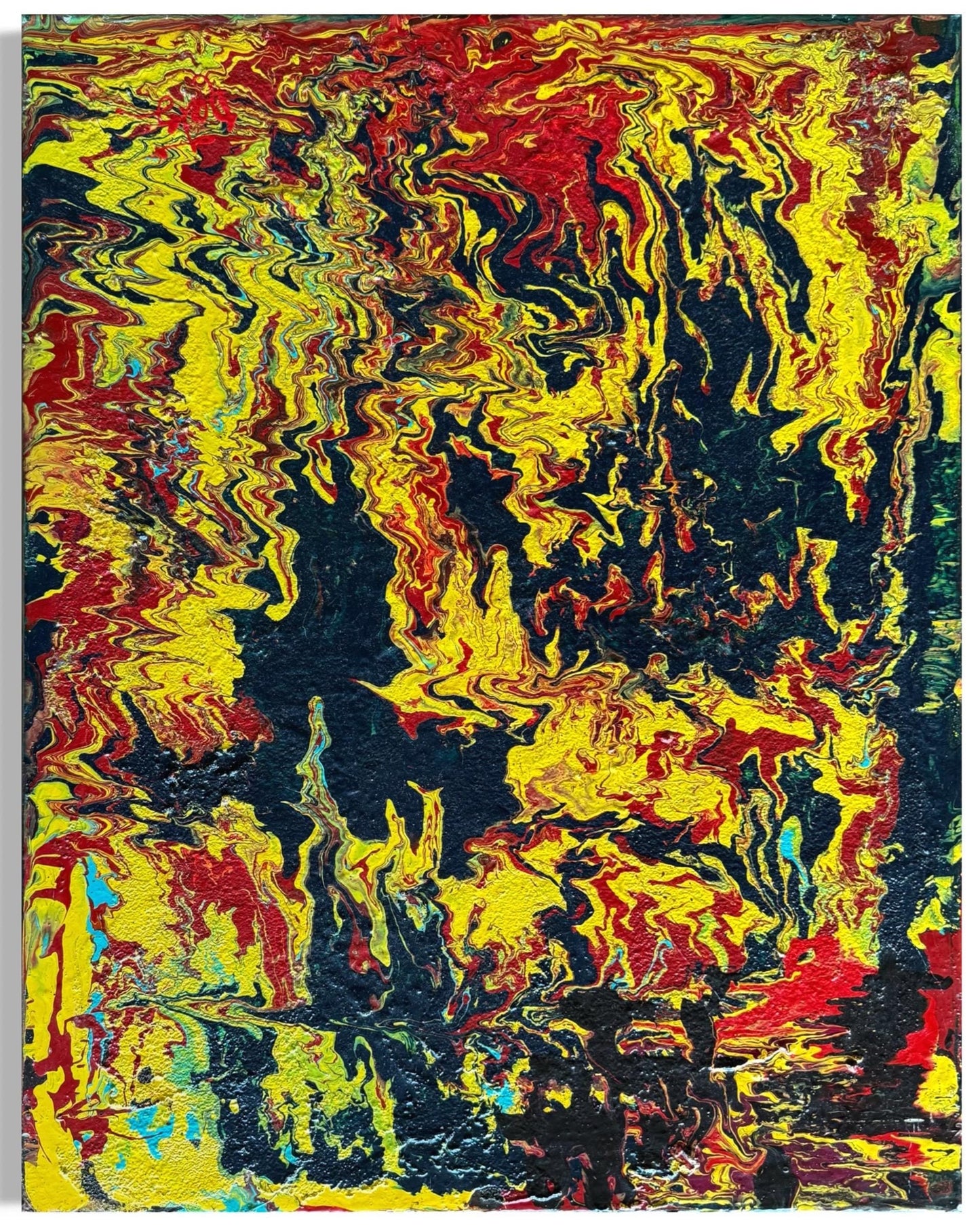 An Original Painted Canvas Art Signed By Kathy Linden Abstract Expressionist Art