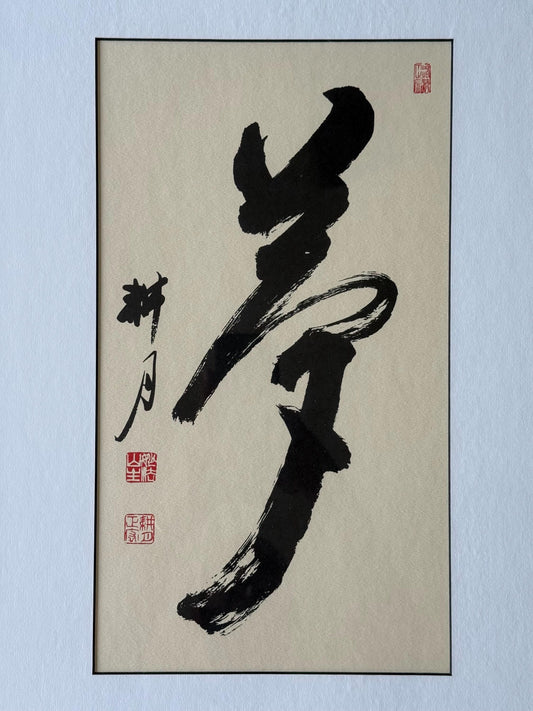 A Japanese Calligraphy Ink Drawing Painting Fine Art Scroll Vintage wall decor