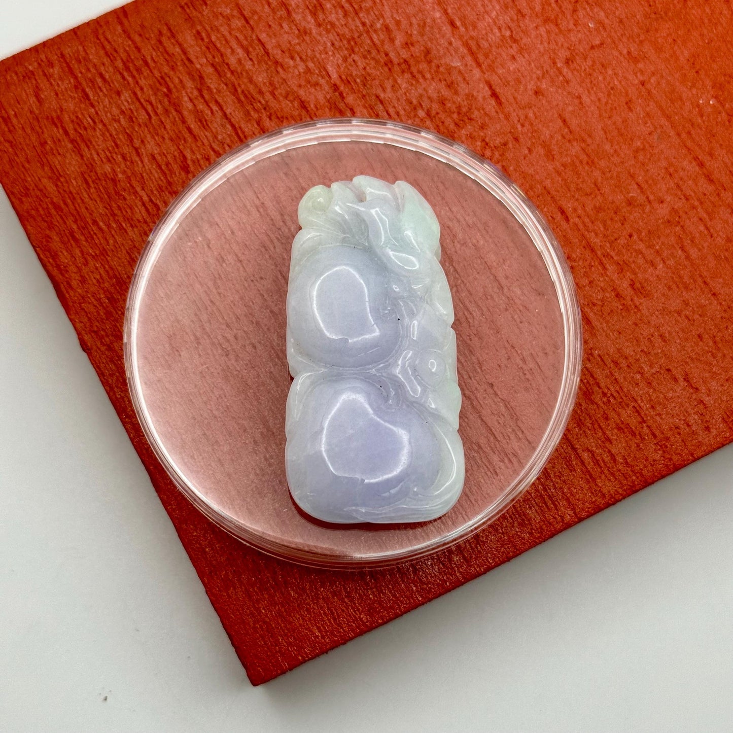 A Fine Icy Translucent White Lavender Jade Jadeite Asian Amulet Pendant Collect