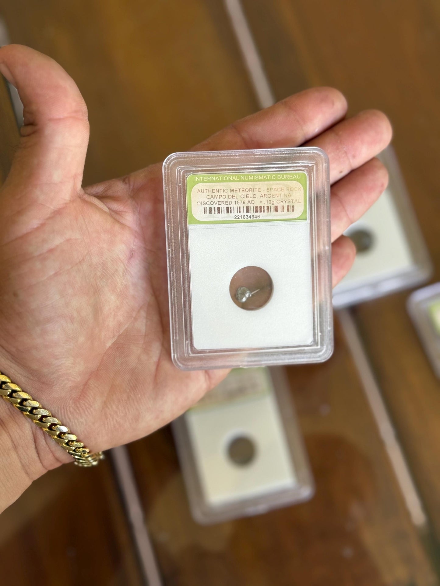 A Set of 5 Authentic Meteorite Space Rock Campo Del Cielo Discovered Crystal