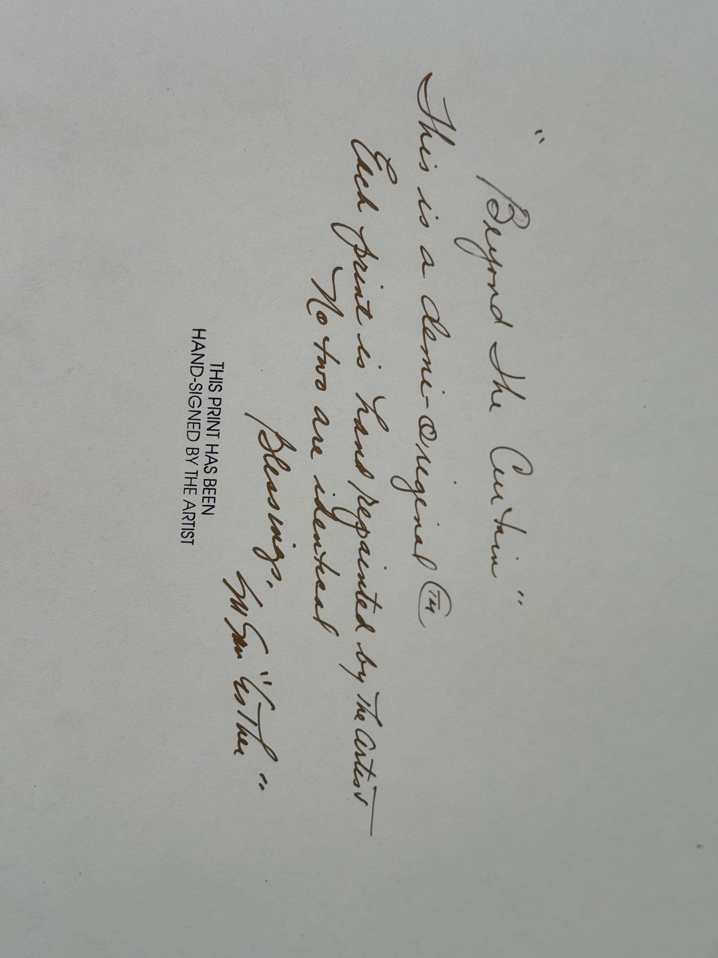 An Original Giclee Watercolor by SuSan 'Esther' Beyond The Curtain Spiritual Art