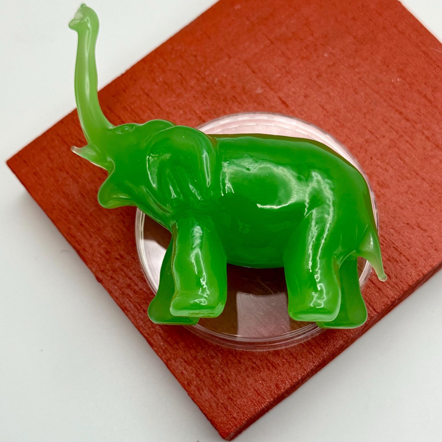 Antique Vintage Jade Hand Carved Elephant Figure Collector Display Piece