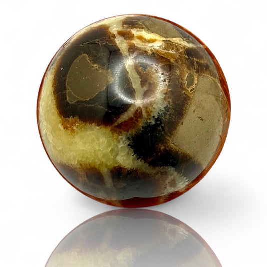 A Septarian Dragon Stone Sphere Crystal Ball Geode Fine Mineral Specimen Rock