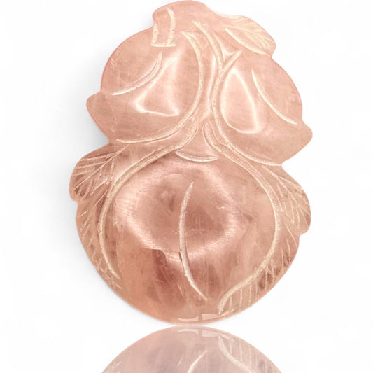 A Pink Jade Amulet Flower Rose Pedal Charm Hand Carved Old Pendant Fine Piece
