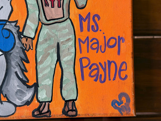 A Painted Canvas Artist Original Artwork Marvin Martian Looney Tunes Space Jam