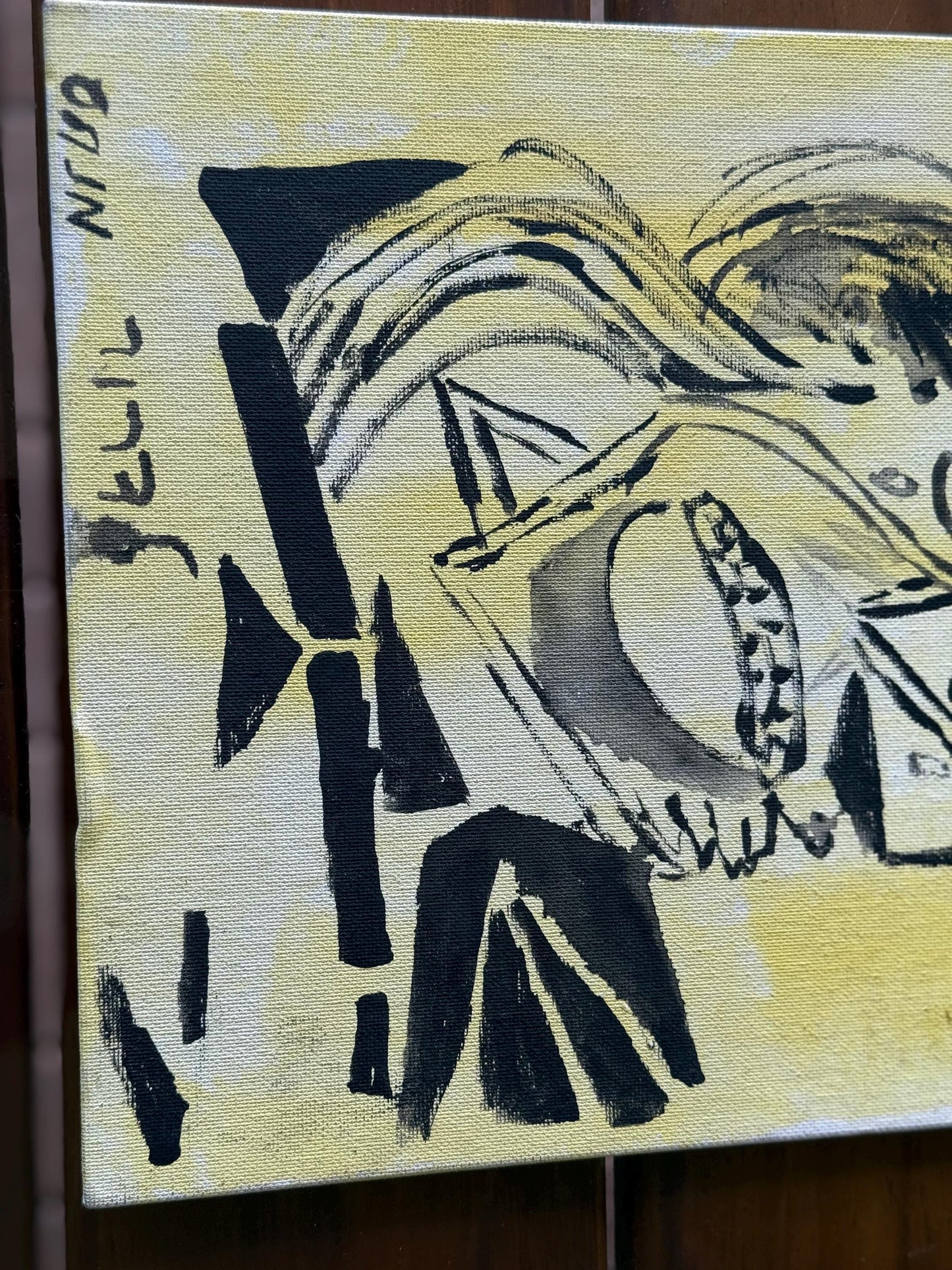 An original artist artwork painted canvas art Expressive Depiction Raw emotion