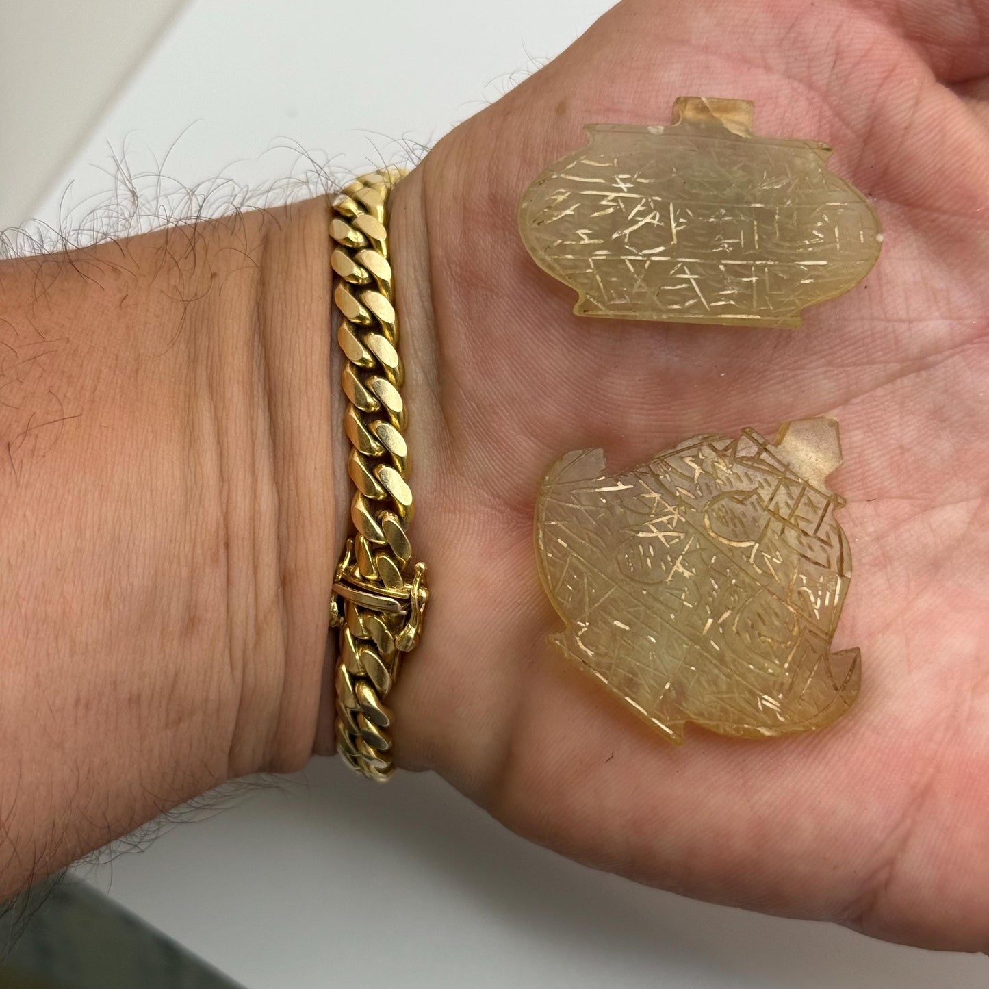 An Extremely Rare Ancient Talismanic Islamic Mughal Persian Jade Tribal Amulet Old Pendant