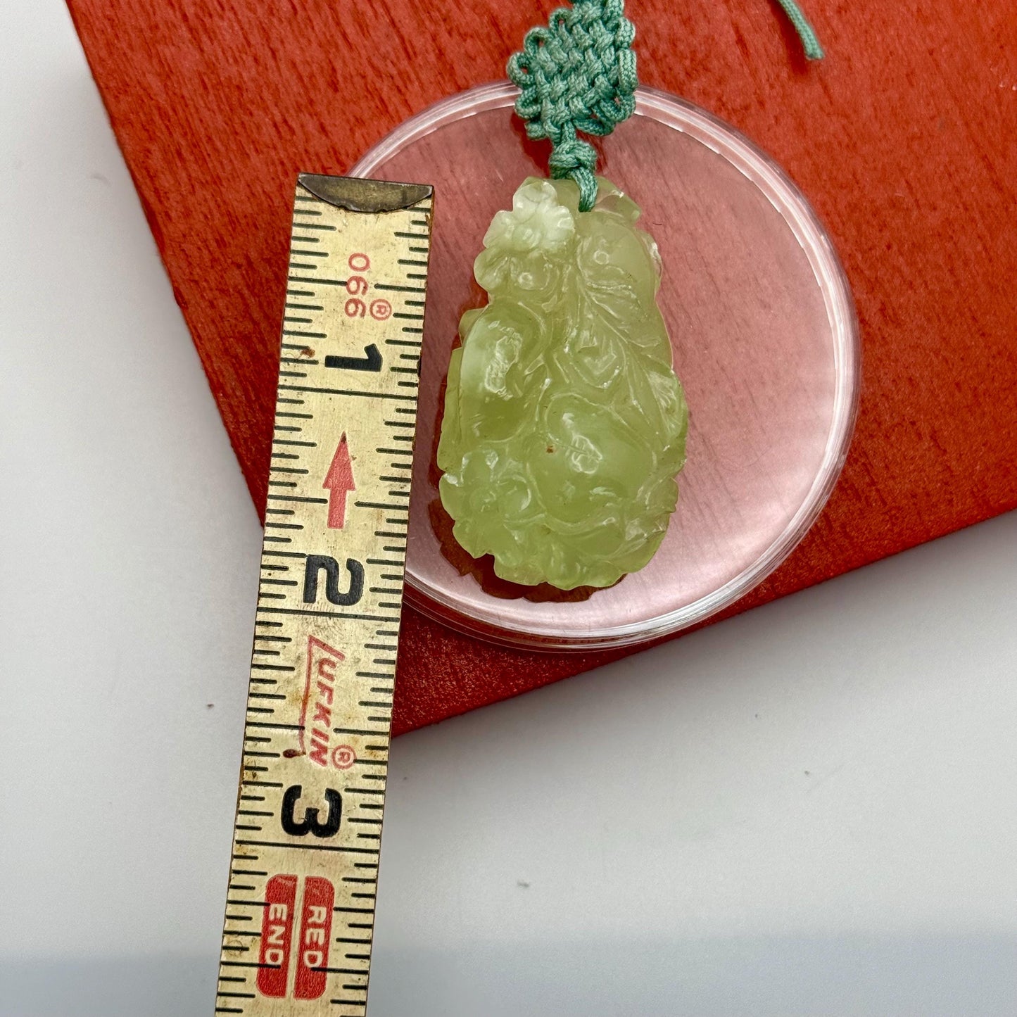 A Natural Fine Grade Green Jade Hand Carved Antique Asian Amulet Pendant Piece