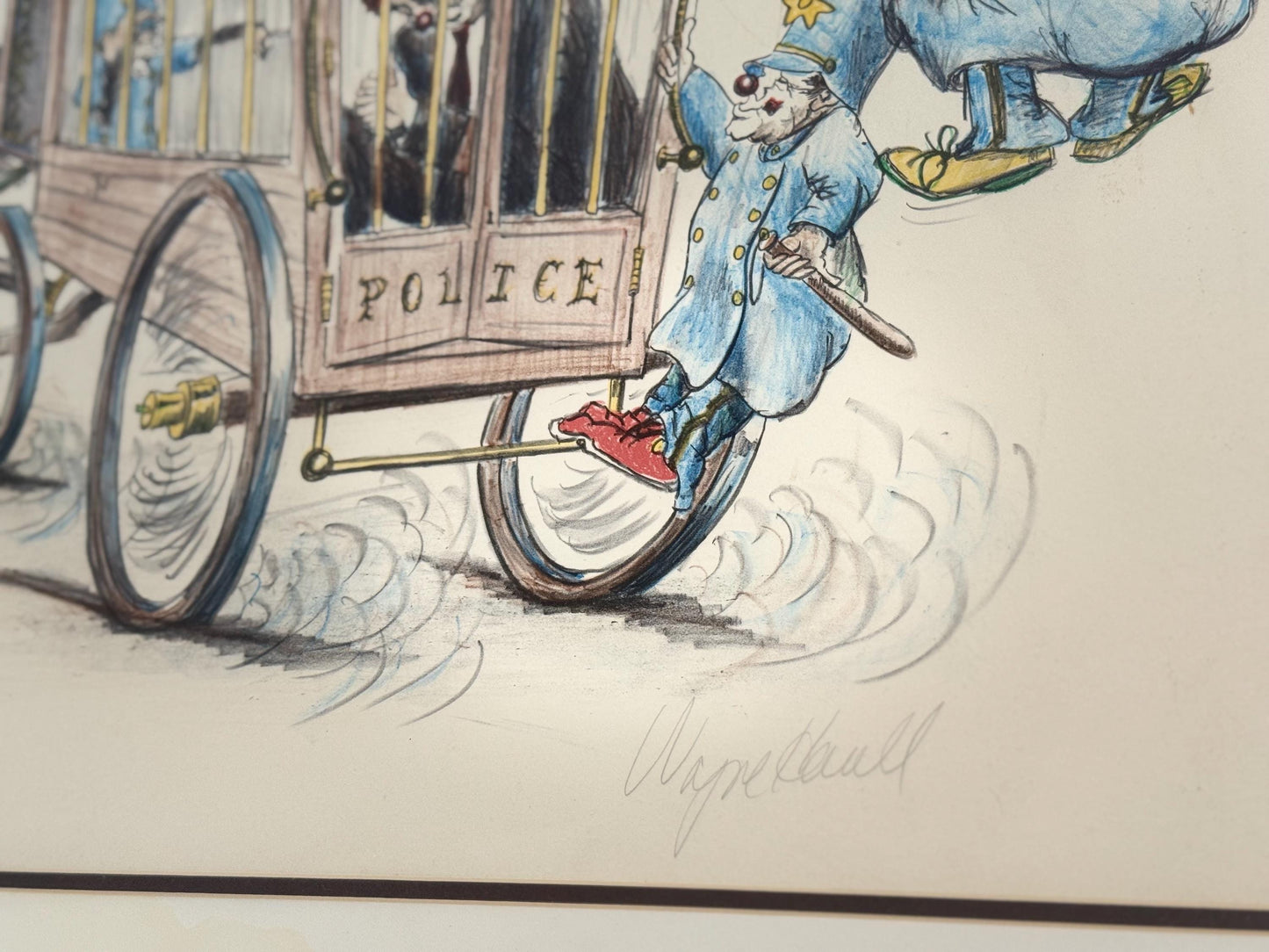 A Vtg Artist Original Signed Drawing Wayne Howell Numbered Art Nixon Godfather