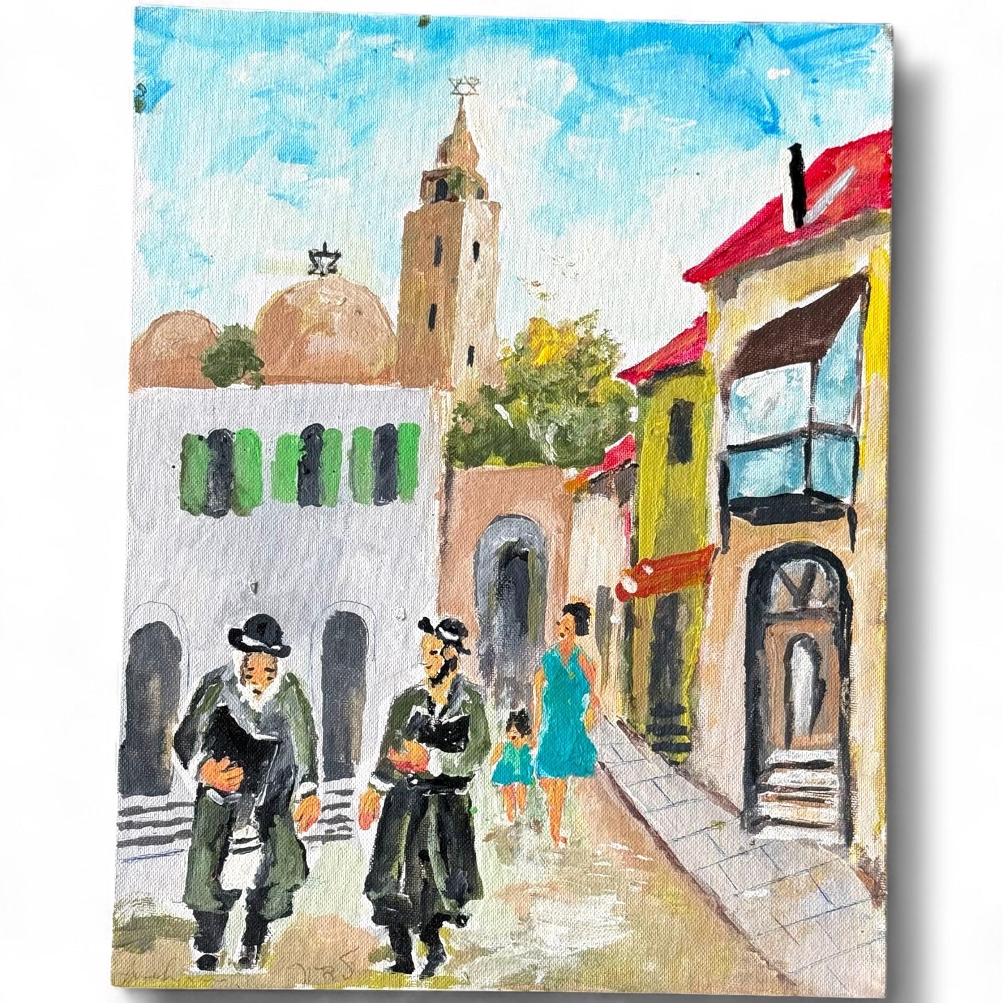 A painted canvas vibrant Jerusalem rich cultural Architecture history scenic Art