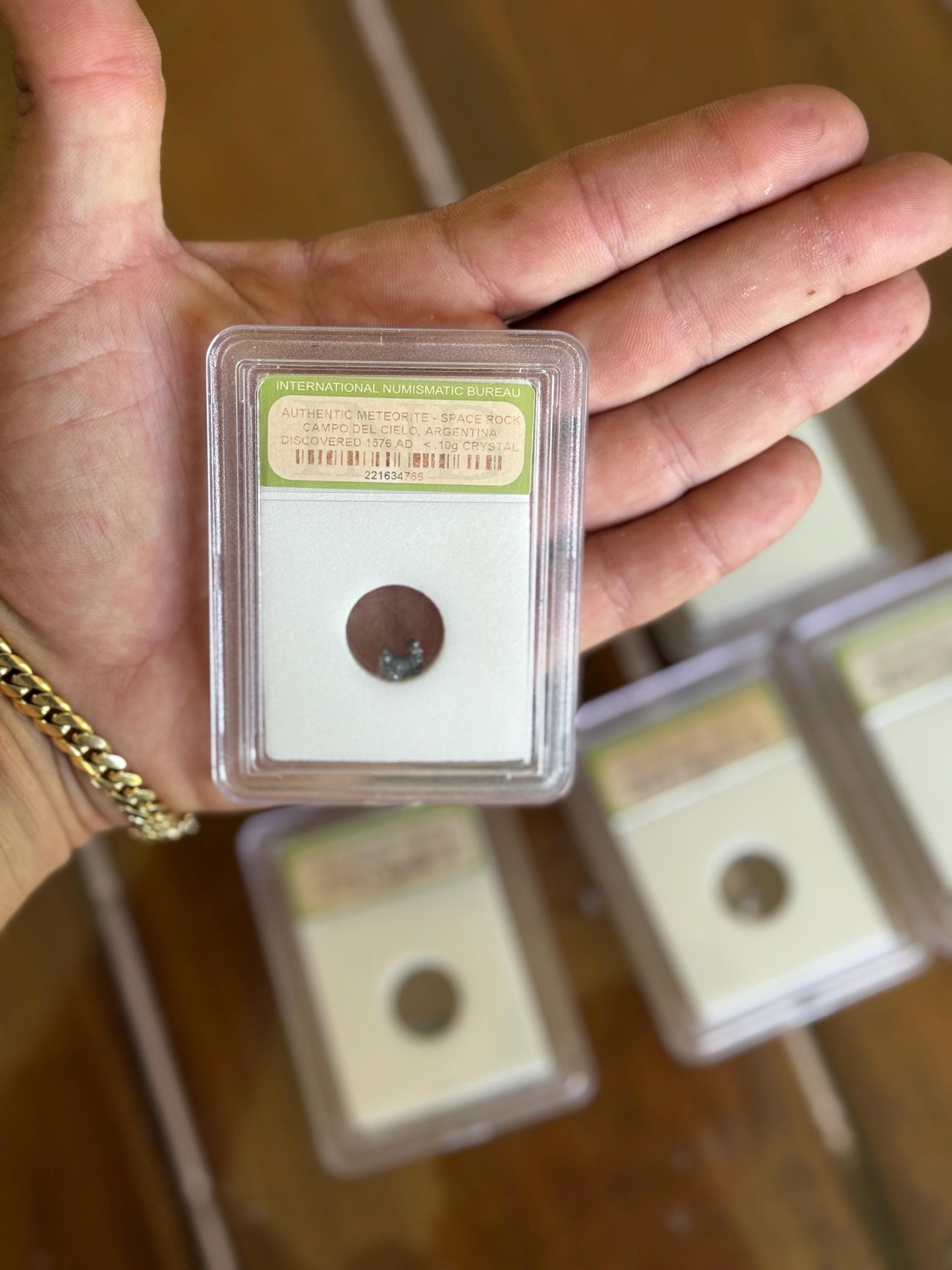 A Set of 5 Authentic Meteorite Space Rock Campo Del Cielo Discovered Crystal