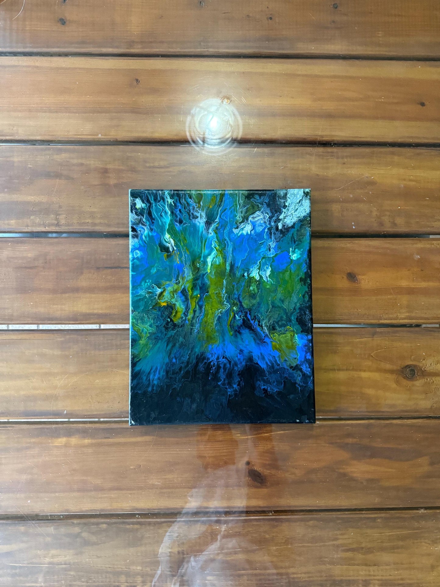 Abstract Acrylic Pour Original Painting Canvas Artist Artwork Vivid Colors Art