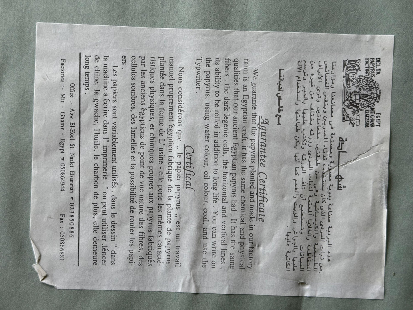 Original Hand Painted Authentic Egyptian Papyrus Signed Pharaoh Queen Art Decor