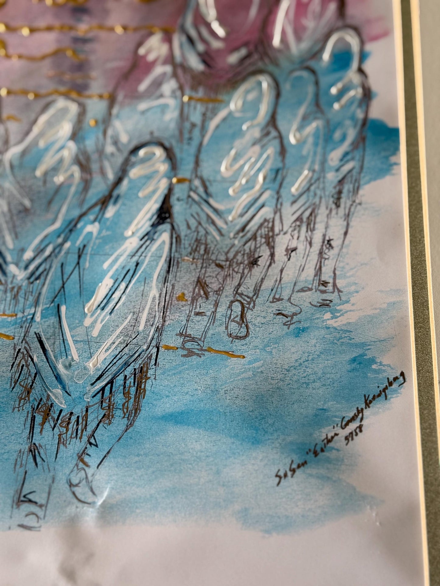 An Original Giclee Watercolor by SuSan 'Esther' Beyond The Curtain Spiritual Art