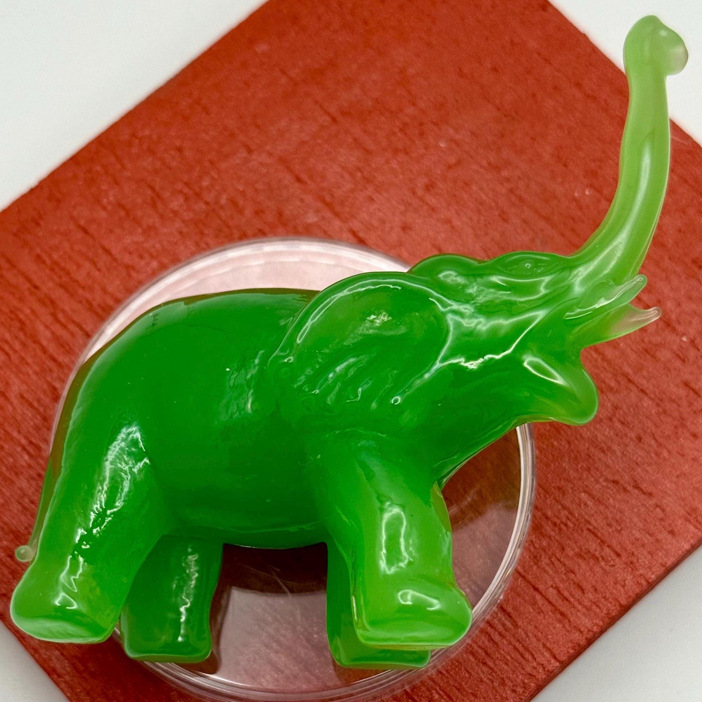 Antique Vintage Jade Hand Carved Elephant Figure Collector Display Piece