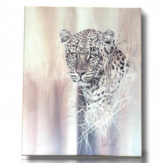 A Vintage Art Poster Lithograph Artwork Cheetah Leopard The Hunted Phil Prentice