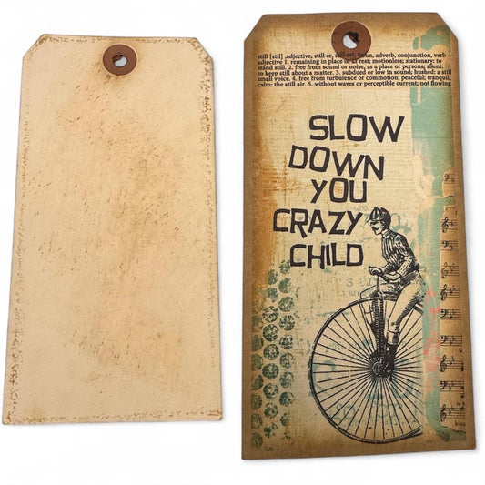 A Vintage Style Hang Tag Luggage Bag Card Tag