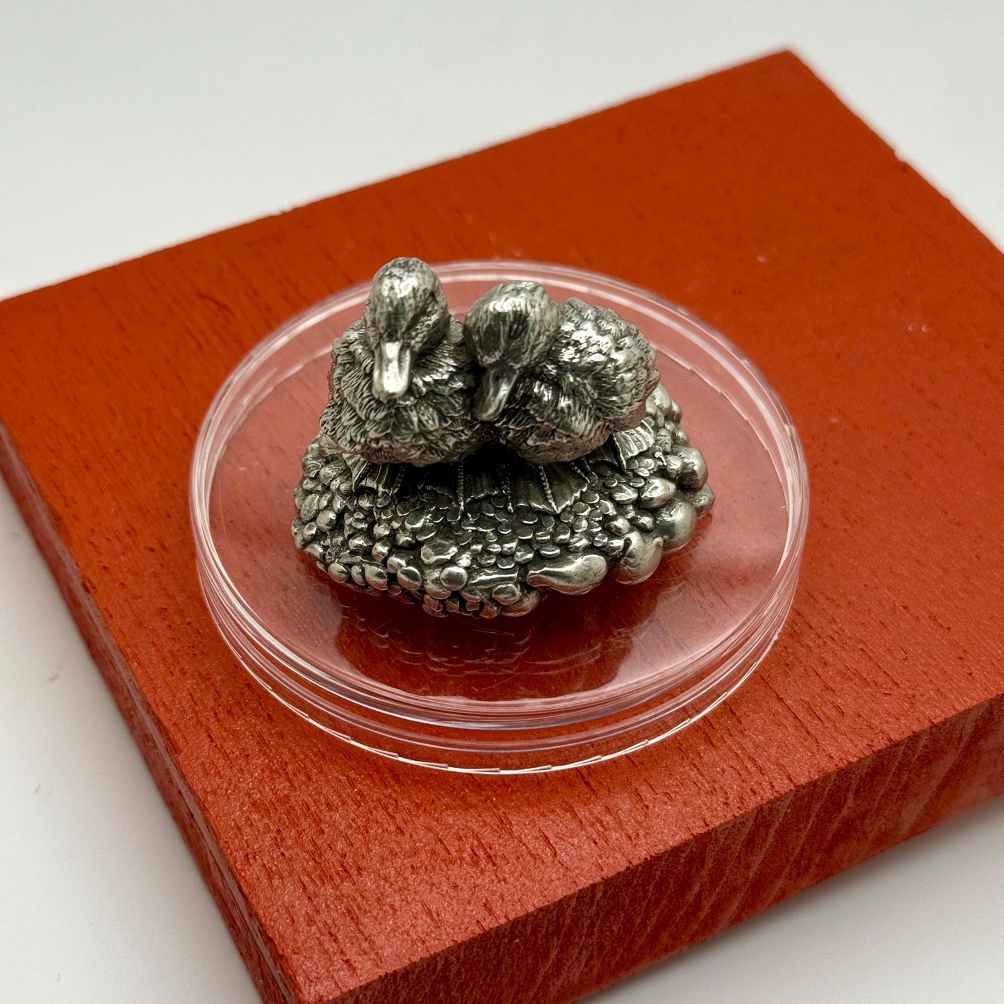 A Royal Selangor Pewter Ducklings Duck Bird Miniature 1994 Mini figure Collector