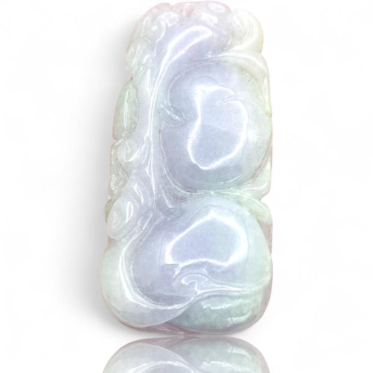 A Fine Icy Translucent White Lavender Jade Jadeite Asian Amulet Pendant Collect