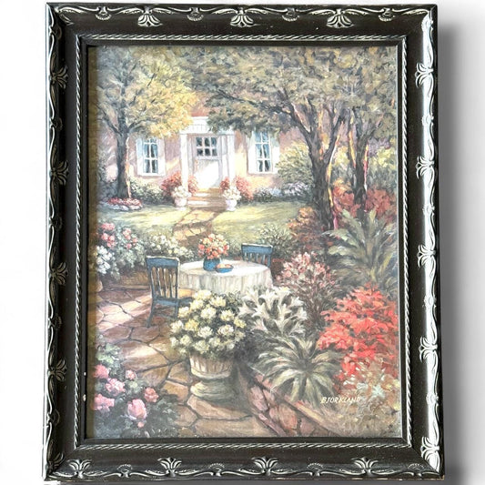 A Vintage print Framed Art By George Bjorkland 22x18” Gracious Atmosphere decor