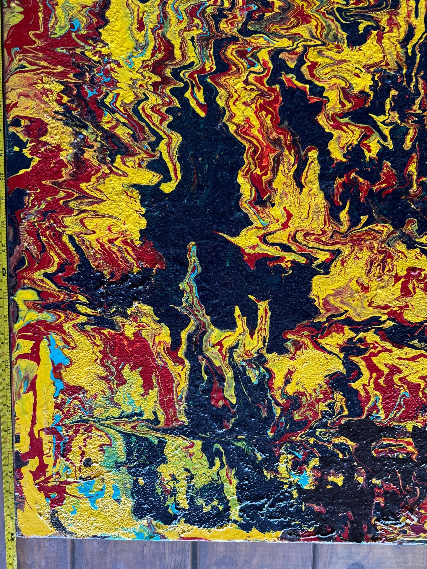 An Original Painted Canvas Art Signed By Kathy Linden Abstract Expressionist Art