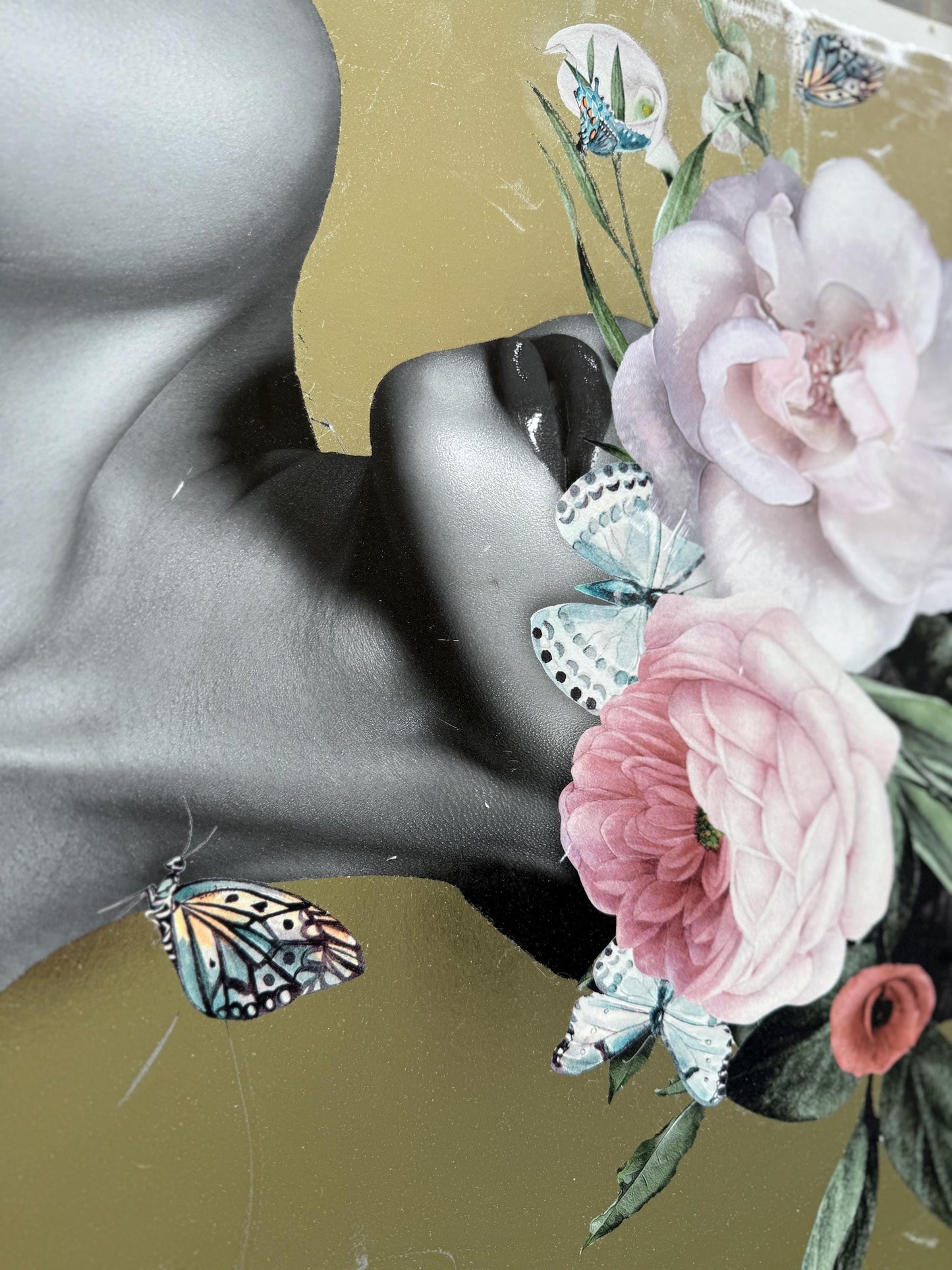 A Marmont Hill I Like You Chrome Painting Flower Floral Crown Artist Artwork Art