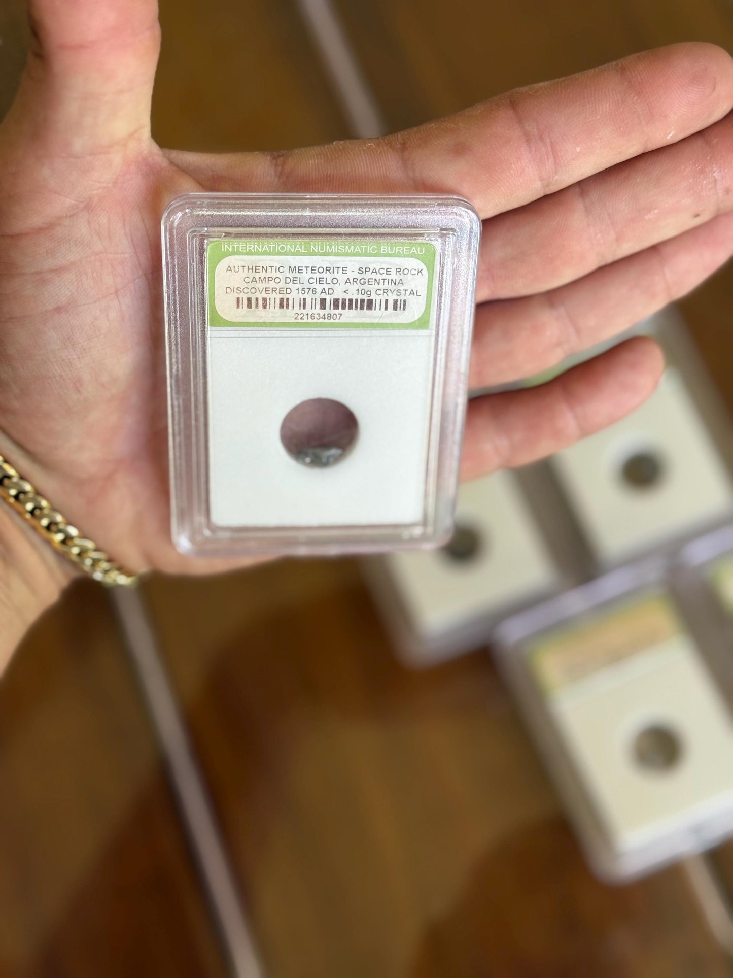 A Set of 5 Authentic Meteorite Space Rock Campo Del Cielo Discovered Crystal