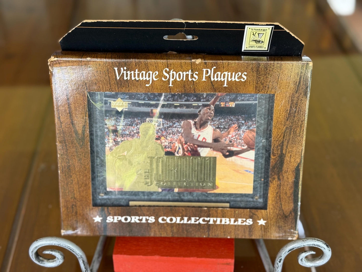 A 1995-96 Upper Deck Michael Jordan Jumbo Collection Card framed Plaque Vintage