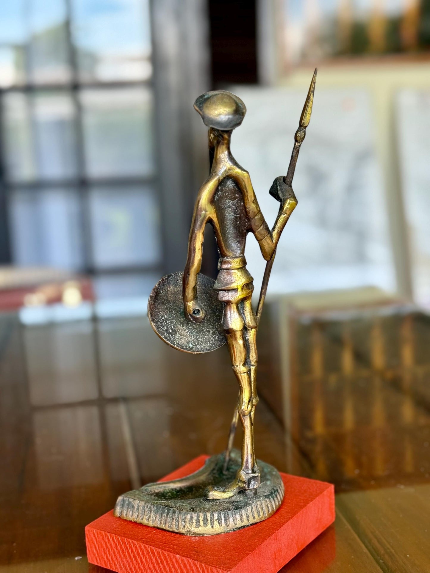 Antique Don Quixote Bronze Figurine from Chile Rare Handmade Art Sculpture Decor